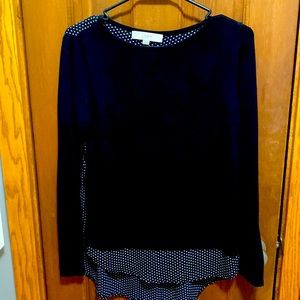 Loft x’s multi media black tunic.